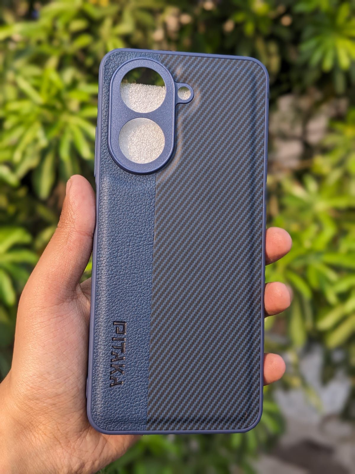 Redmi A5 4G Phone Case | Two Tone Pitaka Leather Mi A5 Pouch | Premium Striped Xiaomi A5 Back Cover