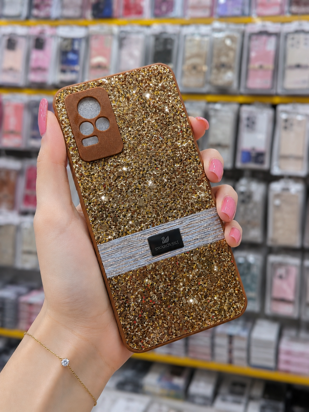 V21e Back Cover Glitter Cute Girls Phone Case