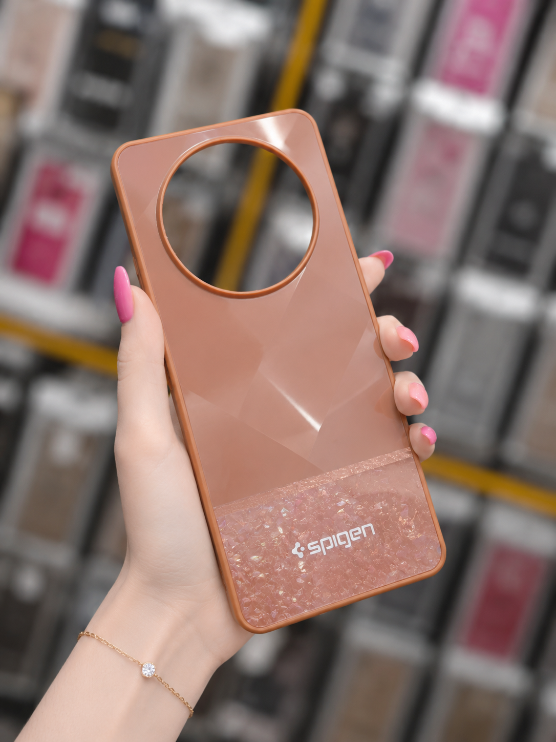 A3 Back Cover | Glossy Geometric Pouch | Shiny Phone Case