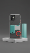 Snap-on phone case with modular add-ons