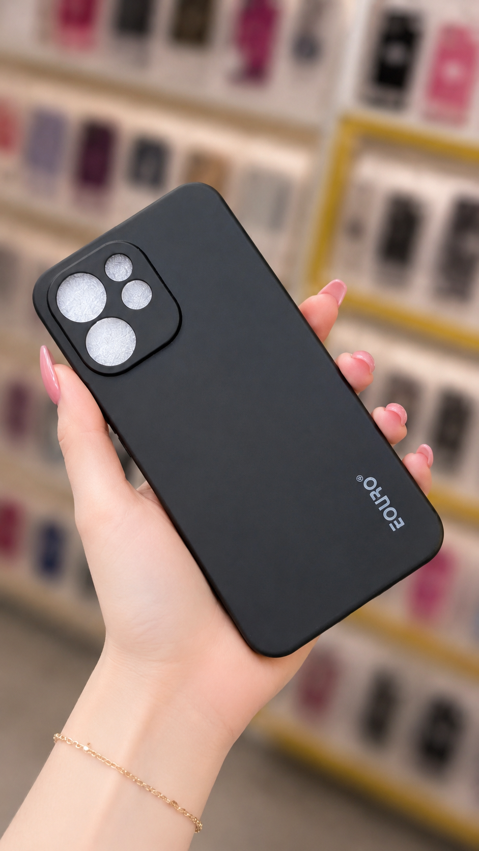 Reno 15 Back Cover | Matte Black Soft Slim Phone Case