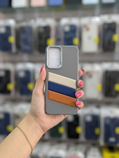 A17 Back Cover Leather Pouch | Decent Unique Striped Phone Case