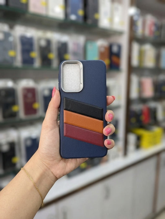 A17 Back Cover Leather Pouch | Decent Unique Striped Phone Case