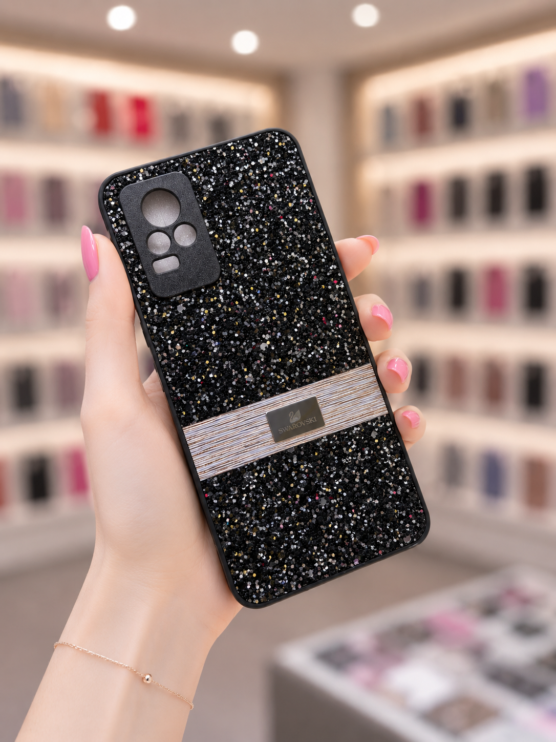 V21e Back Cover Glitter Cute Girls Phone Case
