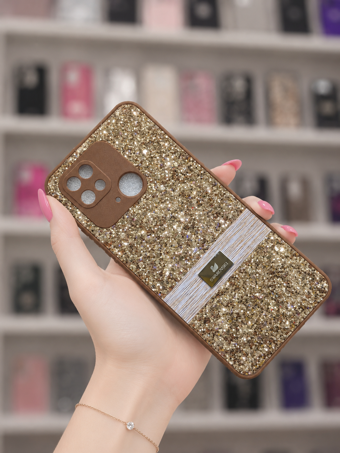 10C Back Cover Glitter Pouch | Stylish Girls Phone Case