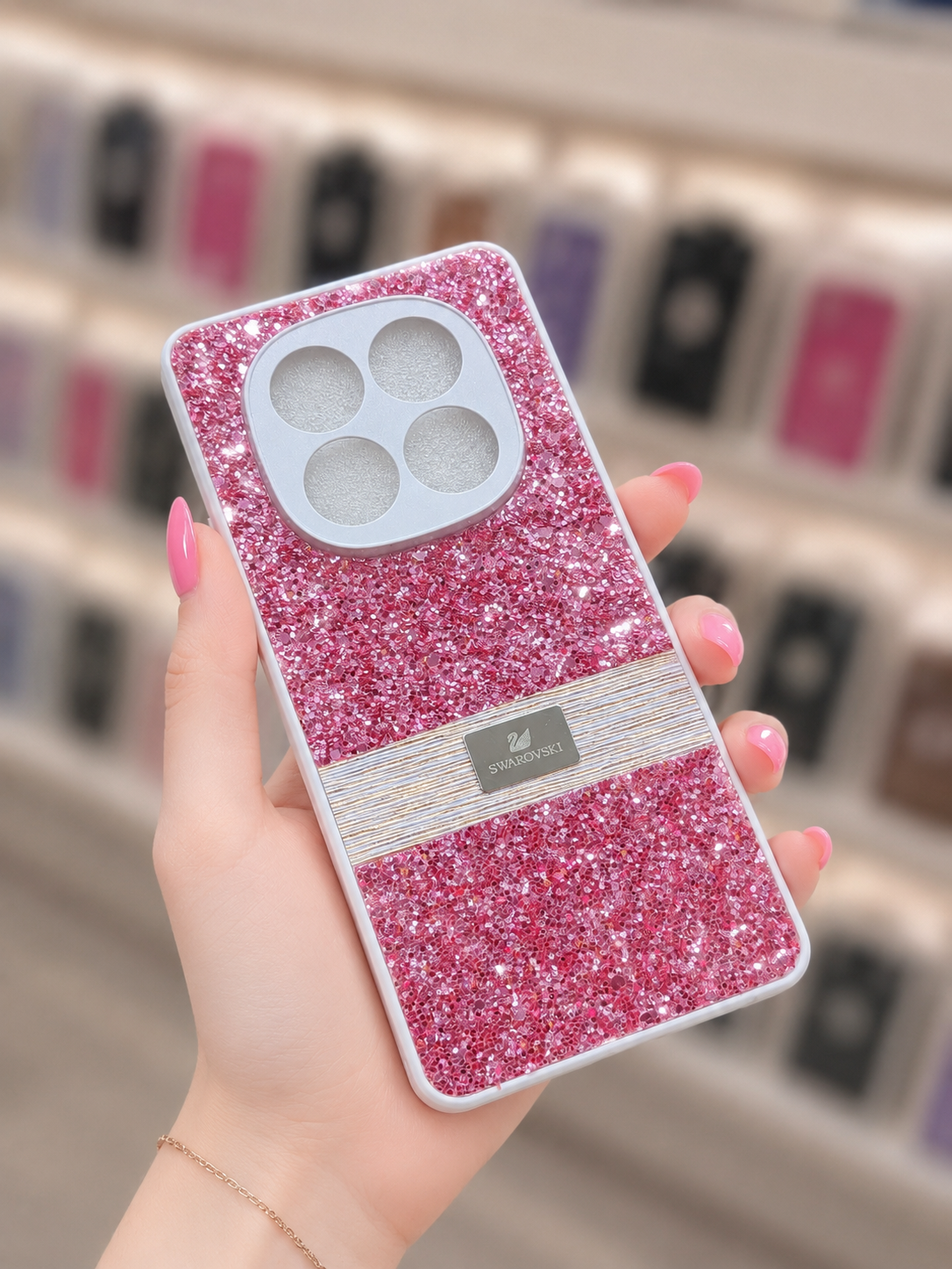 Note 14 Pro Back Cover | Glitter Pouch | Stylish Girls Phone Case