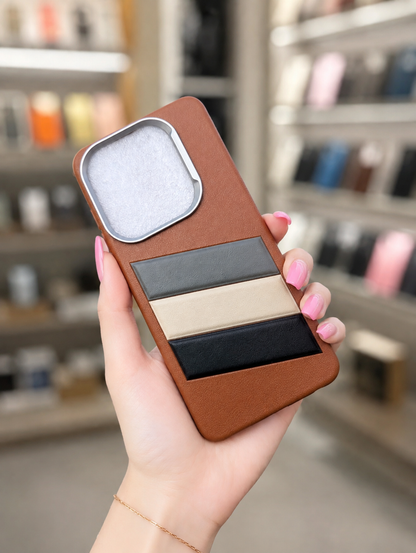 Smart 8 Back Cover Leather Pouch | Unique Striped Phone Case