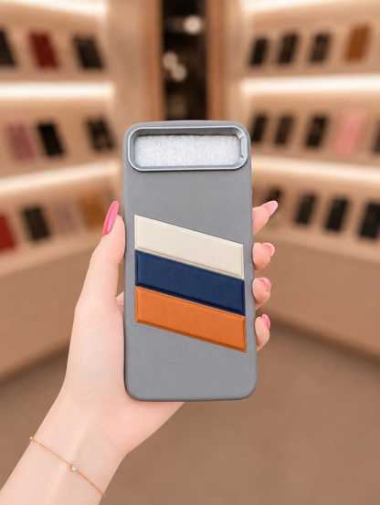 Smart 10+ Back Cover Leather Pouch | Unique Striped Phone Case