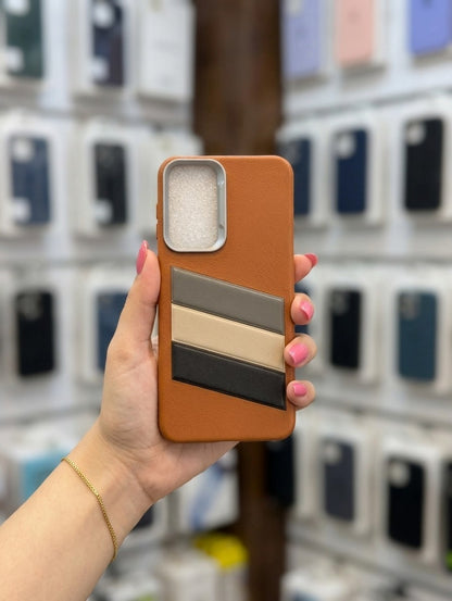 A17 Back Cover Leather Pouch | Decent Unique Striped Phone Case