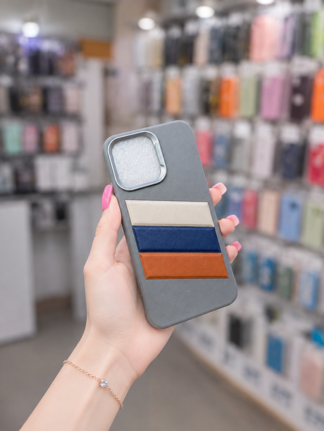 A6 Pro Back Cover Leather Pouch | Unique Striped Soft Phone Case