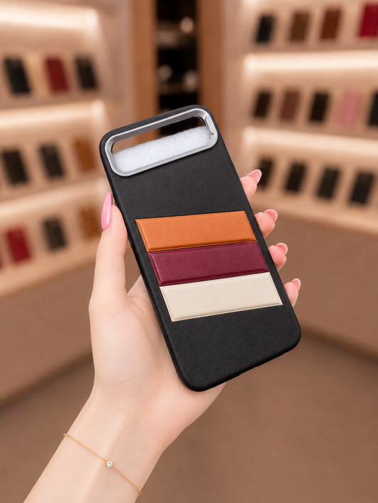Smart 10+ Back Cover Leather Pouch | Unique Striped Phone Case