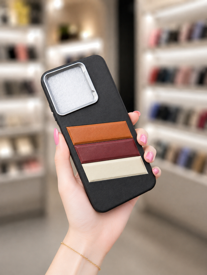 Smart 9 Back Cover Leather Pouch | Elegant Unique Striped Phone Case