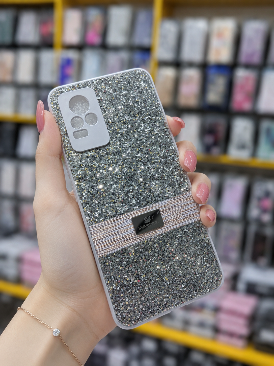 V21e Back Cover Glitter Cute Girls Phone Case