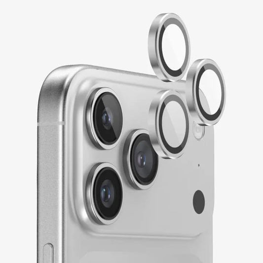 Metal Camera Lens Protector Ring – HD Clear Glass (17 Series)