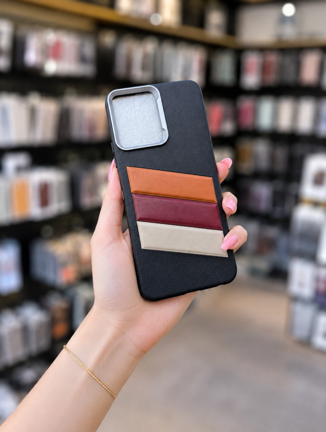 Spark Go 2 Back Cover Leather Pouch | Decent Unique Striped Phone Case