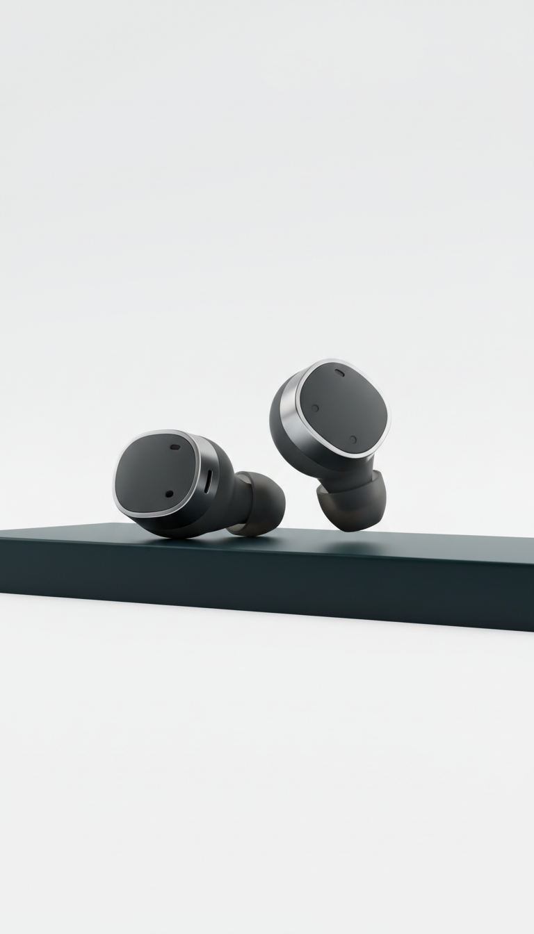 Wireless Earbuds with Adaptive Noise-Cancelling