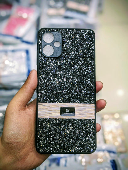 Samsung Galaxy A06 Phone Case | Premium Luxury Shiny Crystal Details Back Cover | Swarovski Glitter Ladies Pouch