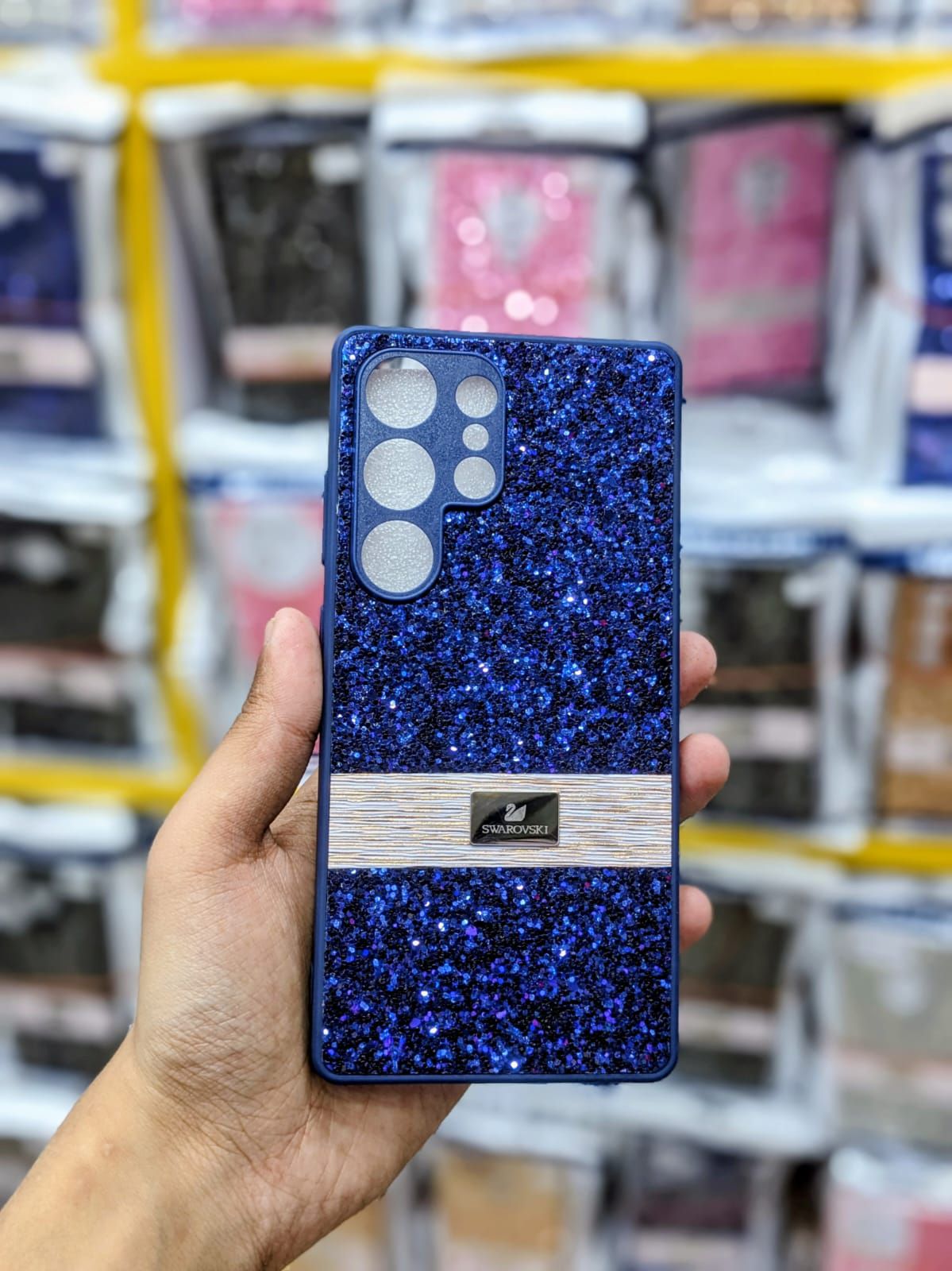 Samsung Galaxy S22 Ultra 5G Phone Case | Elegant Premium Luxury Shiny Crystal Detail Back Cover | Swarovski Glitter Ladies Pouch