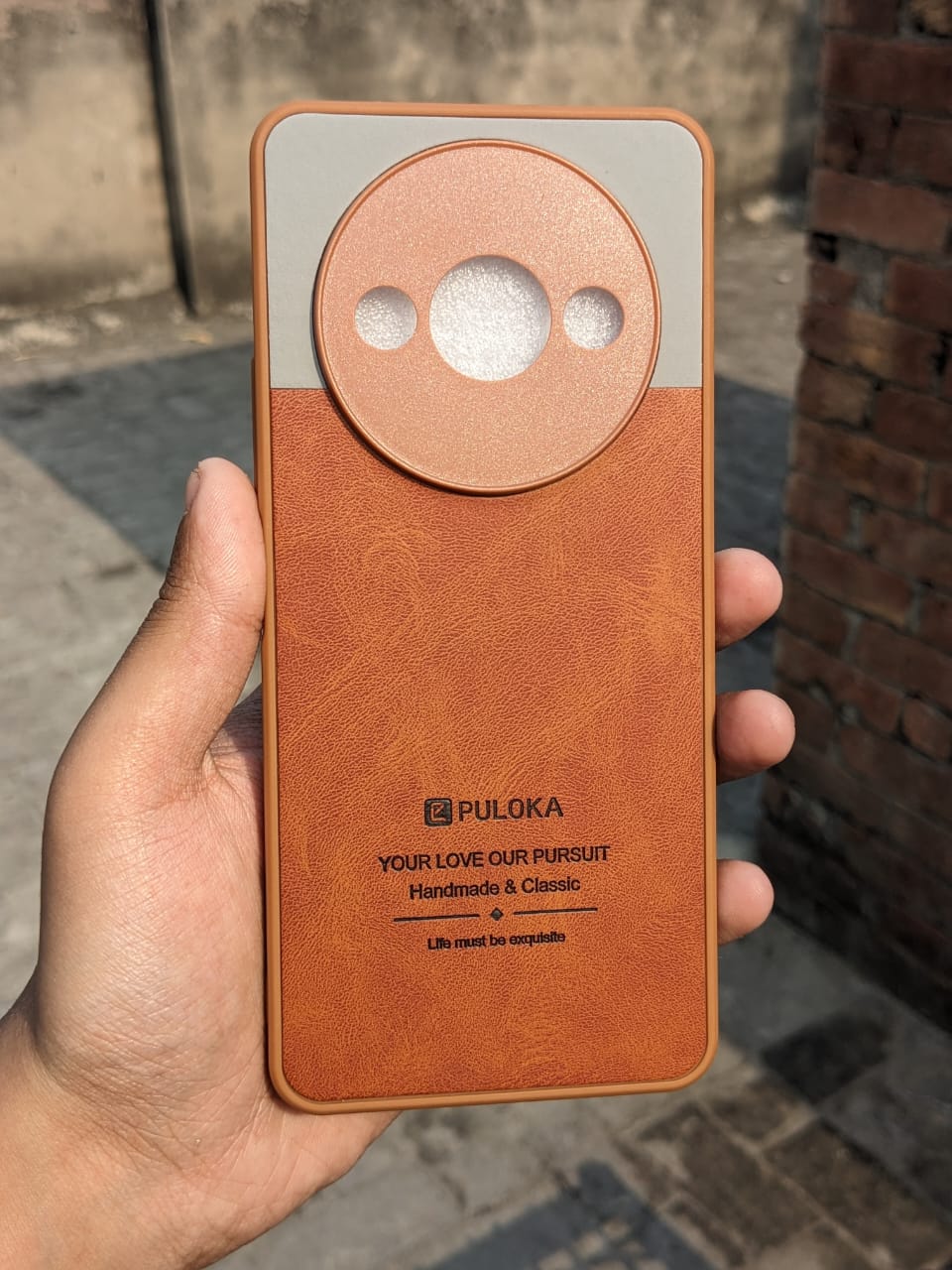 Redmi A3 Phone Case | Mi A3 Two Tone Puloka Leather Pouch | Xiaomi Premium Elegant Stylish Back Cover