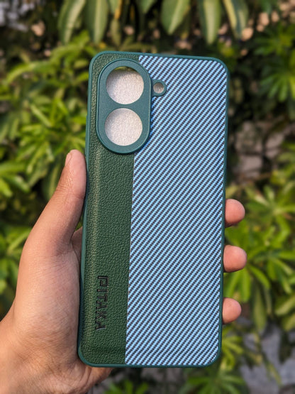 Redmi A5 4G Phone Case | Two Tone Pitaka Leather Mi A5 Pouch | Premium Striped Xiaomi A5 Back Cover