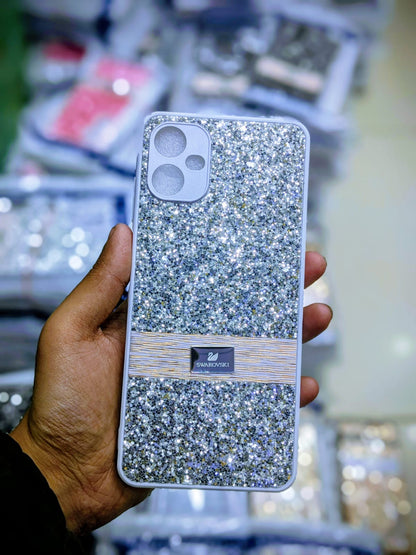 Samsung Galaxy A06 Phone Case | Premium Luxury Shiny Crystal Details Back Cover | Swarovski Glitter Ladies Pouch