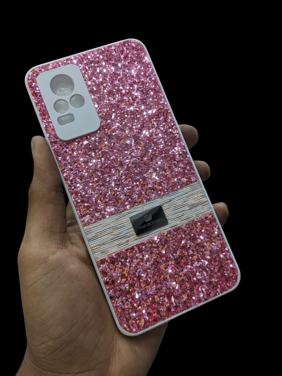 Vivo V21E 4G Phone Case | Swarovski Premium Luxury Glitter Pouch | Decent Elegant Stylish Ladies Back Cover