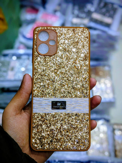 Samsung Galaxy A06 Phone Case | Premium Luxury Shiny Crystal Details Back Cover | Swarovski Glitter Ladies Pouch