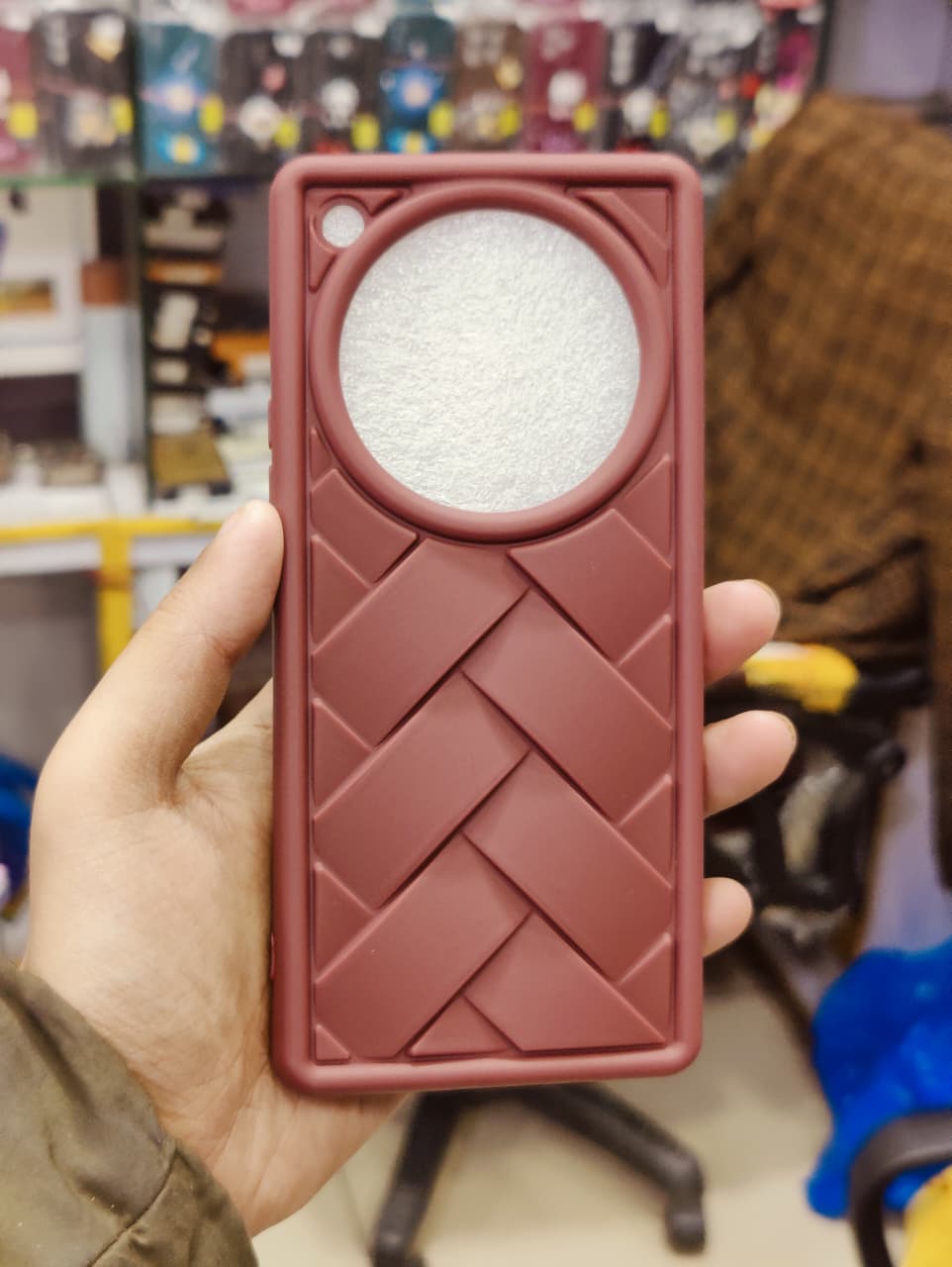 Infinix Zero 40 Phone Case | Matte Leather Back Cover – Premium Elegant Braided Pattern Pouch