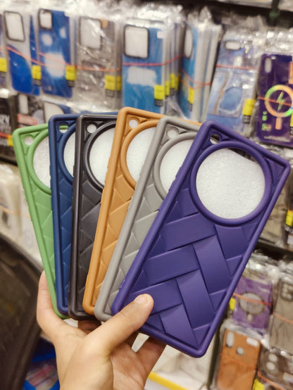 Infinix Zero 40 Phone Case | Matte Leather Back Cover – Premium Elegant Braided Pattern Pouch