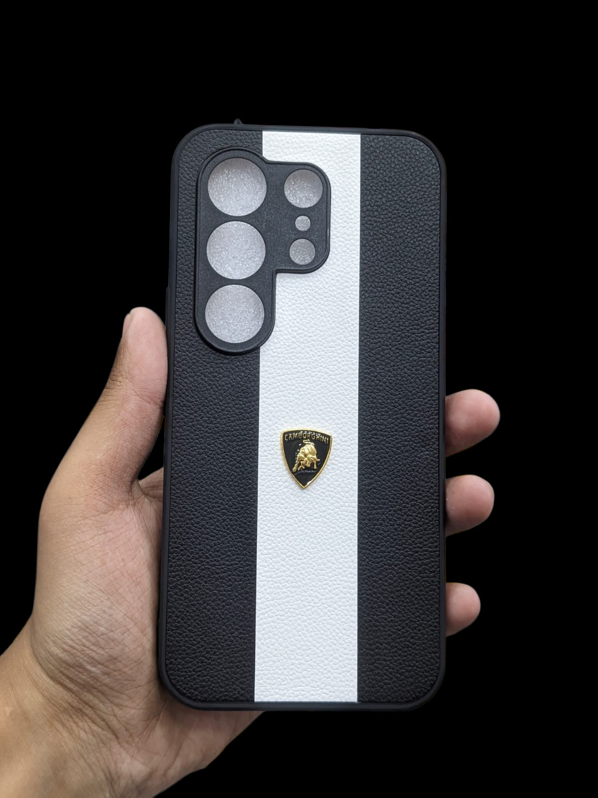 Tecno Camon 50 4G Phone Case | Premium Two Tone Striped Leather Pouch | Shockproof Luxury Back Cover