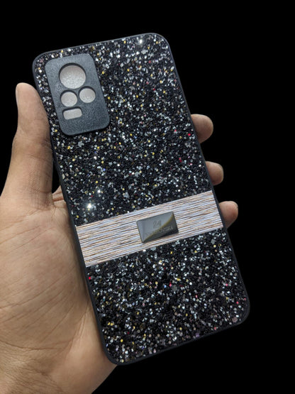 Vivo V21E 4G Phone Case | Swarovski Premium Luxury Glitter Pouch | Decent Elegant Stylish Ladies Back Cover