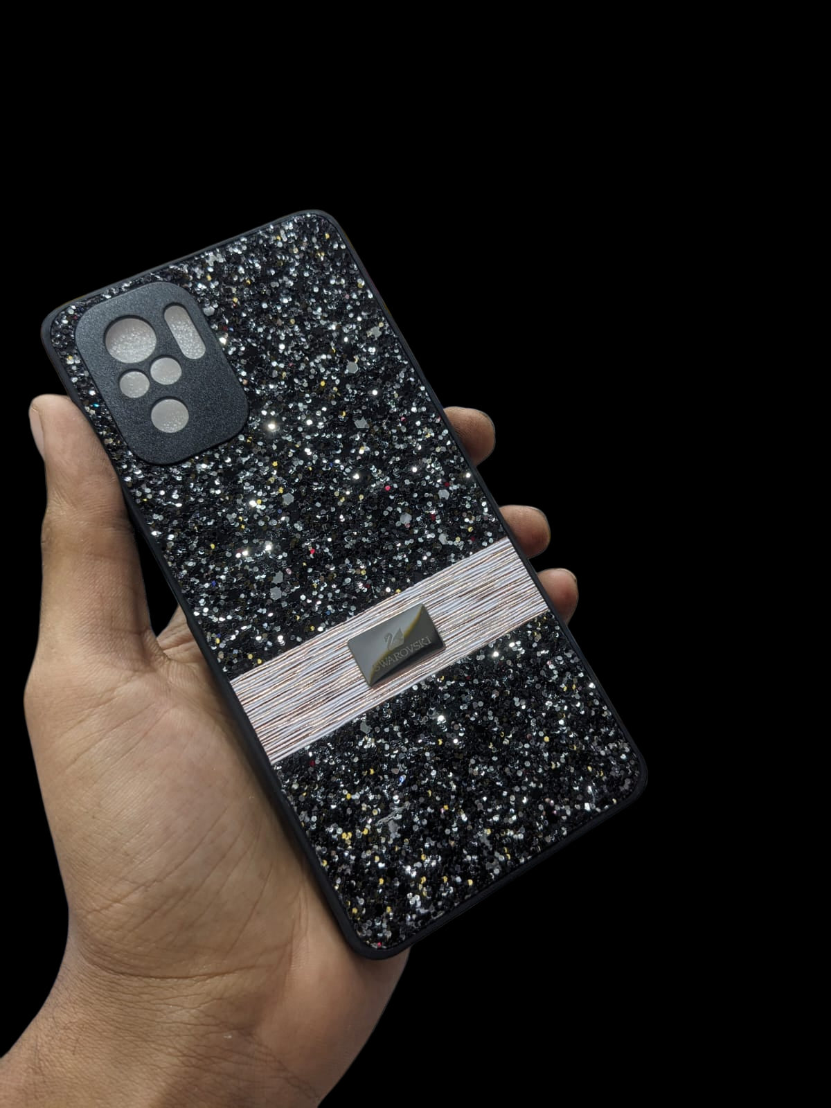 Redmi Note 10 4G/5G Phone Case | Mi Note 10 Swarovski Premium Luxury Glitter Pouch | Xiaomi Note 10 Stylish Ladies Back Cover