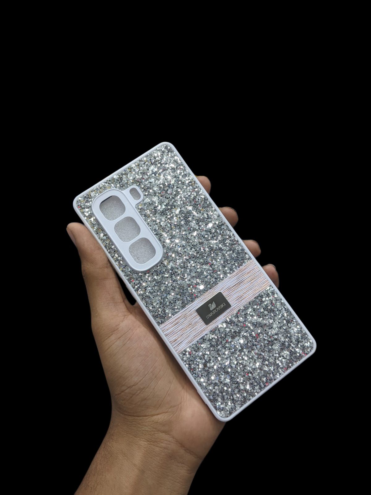 Infinix Hot 50 Pro+ 4G Phone Case | Premium Luxury Swarovski Glitter Pouch | Stylish Elegant Shiny Ladies Back Cover