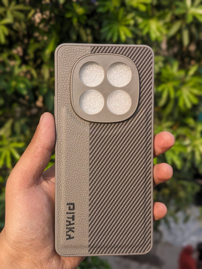 Redmi Note 14 Pro 4G Phone Case | Pitaka Leather Mi Note 14 Pro Pouch | Elegant Premium Striped Xiaomi Note 14 Pro Back Cover