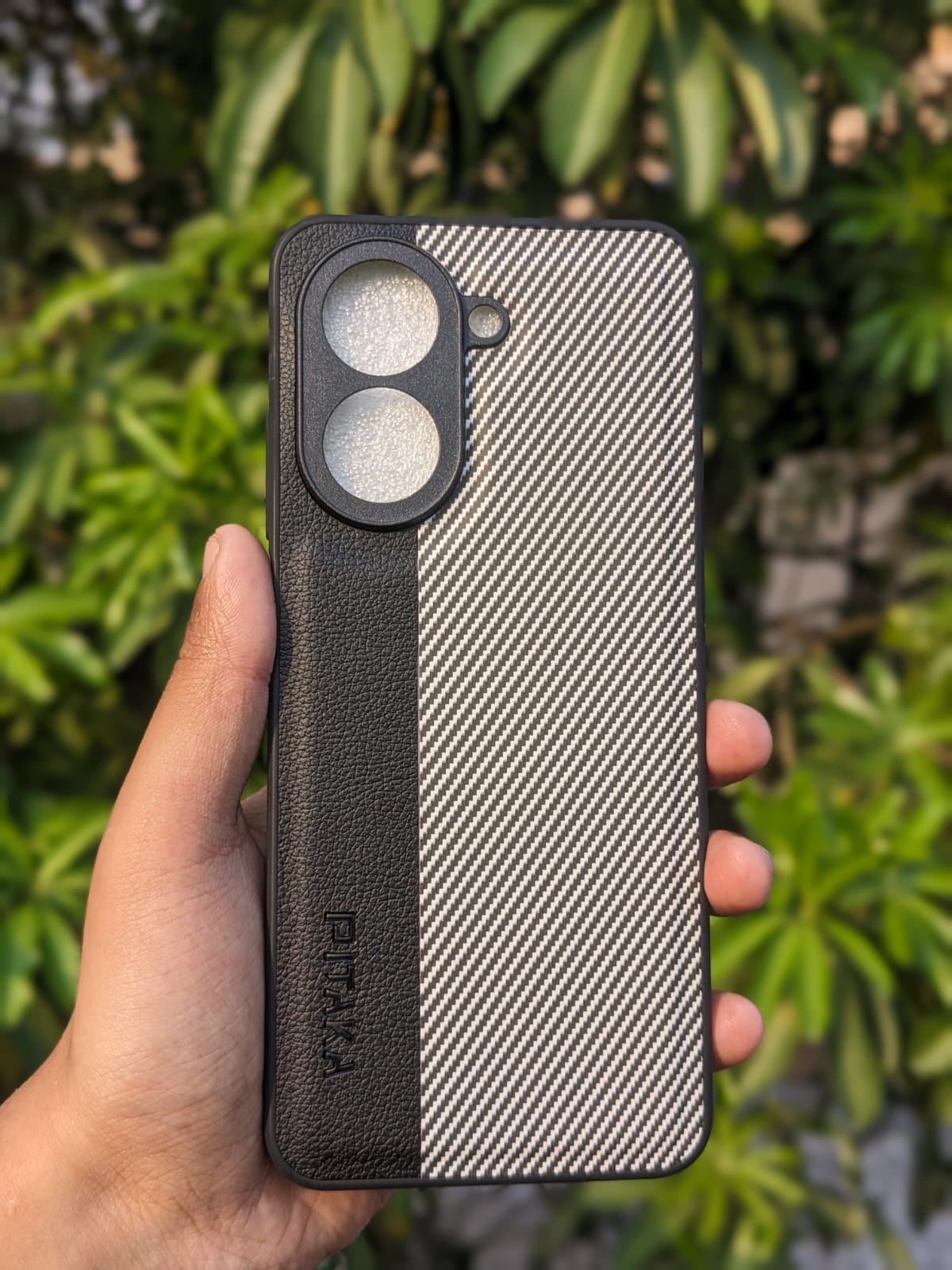 Redmi A5 4G Phone Case | Two Tone Pitaka Leather Mi A5 Pouch | Premium Striped Xiaomi A5 Back Cover