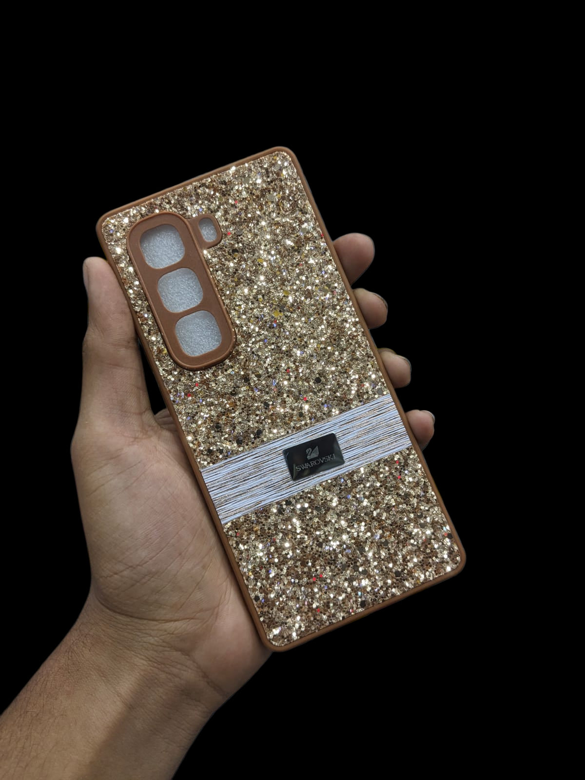 Infinix Hot 50 Pro+ 4G Phone Case | Premium Luxury Swarovski Glitter Pouch | Stylish Elegant Shiny Ladies Back Cover