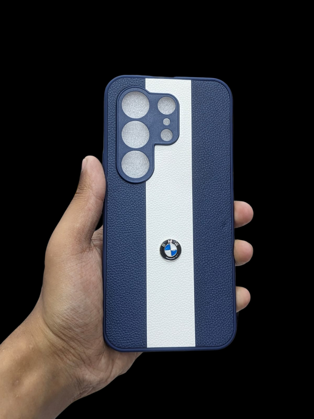 Tecno Camon 50 4G Phone Case | Premium Two Tone Striped Leather Pouch | Shockproof Luxury Back Cover