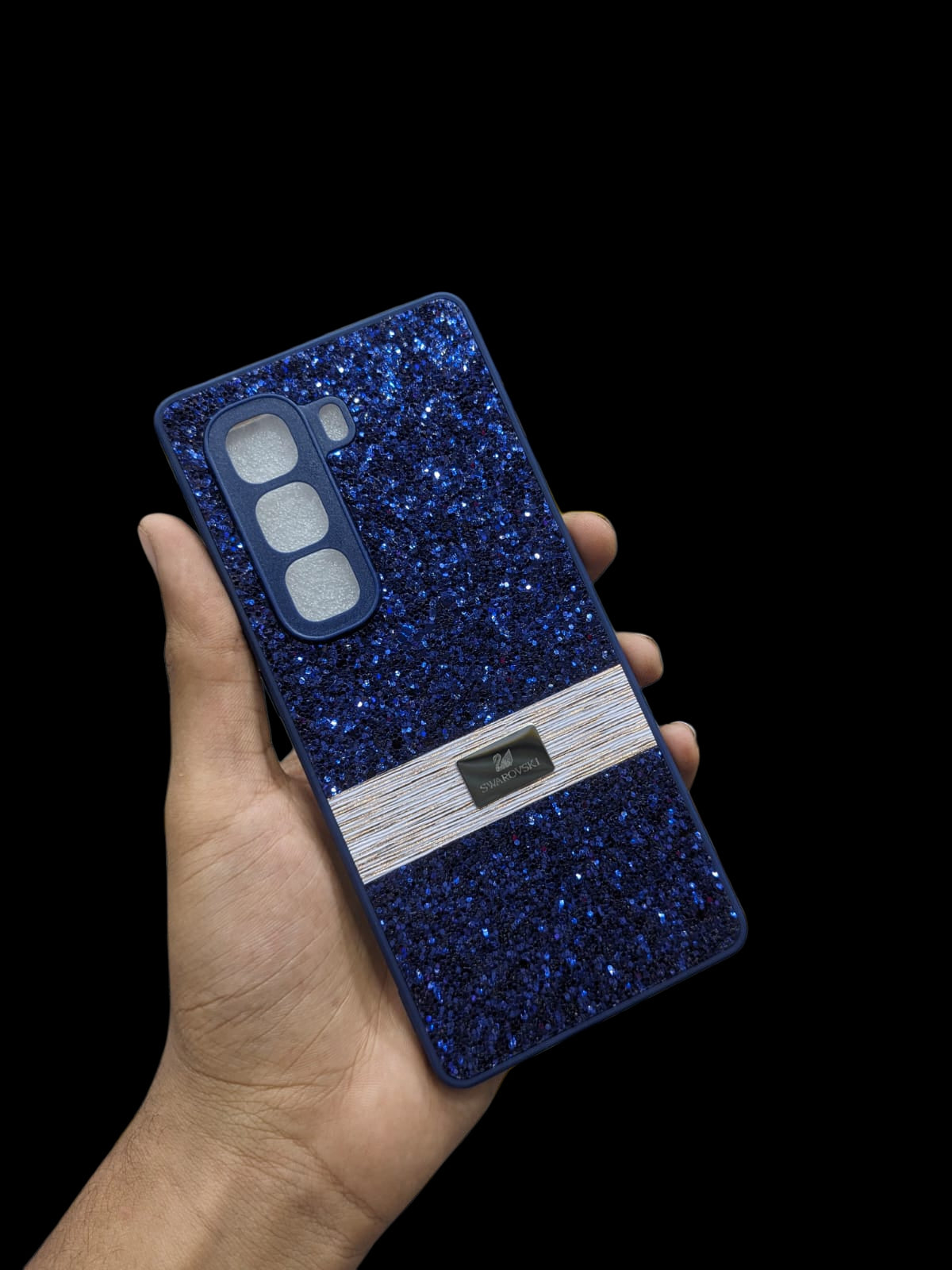 Infinix Hot 50 Pro+ 4G Phone Case | Premium Luxury Swarovski Glitter Pouch | Stylish Elegant Shiny Ladies Back Cover