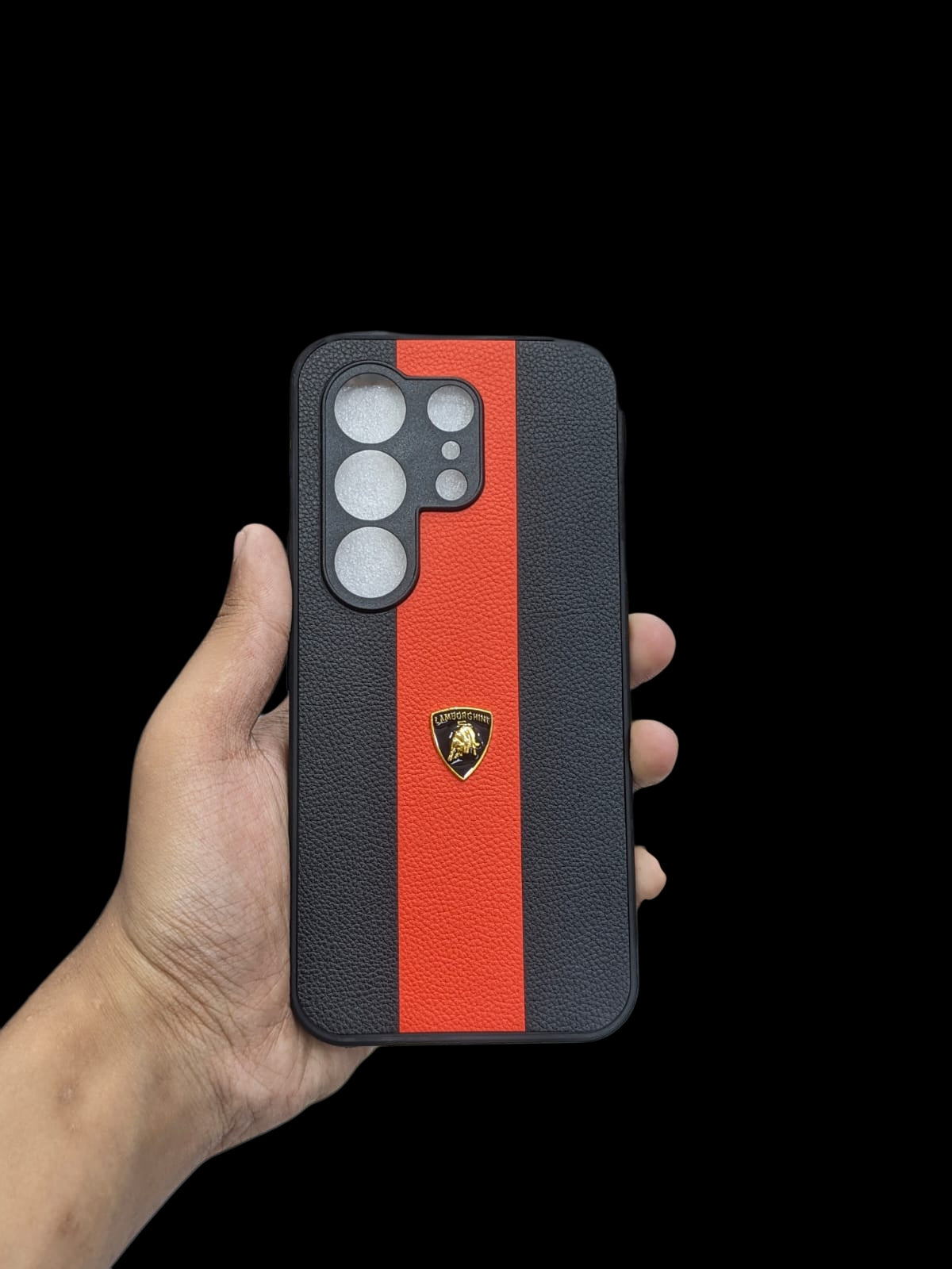 Tecno Camon 50 4G Phone Case | Premium Two Tone Striped Leather Pouch | Shockproof Luxury Back Cover