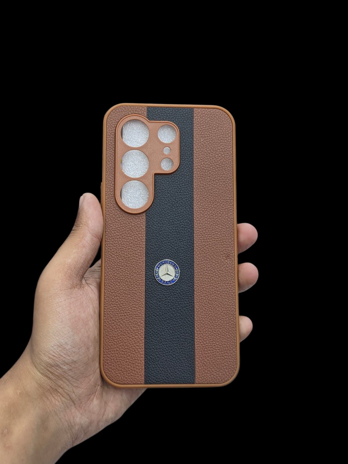 Tecno Camon 50 4G Phone Case | Premium Two Tone Striped Leather Pouch | Shockproof Luxury Back Cover