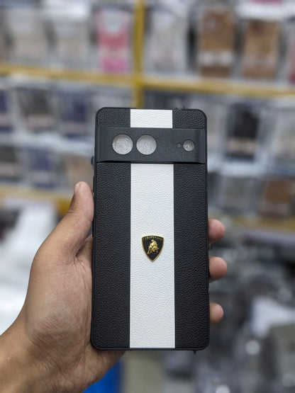 Google Pixel 6 / 6A / 6 Pro/ 7 / 7 Pro Phone Case | Two Tone Striped Leather Pouch | Camera Protection Premium Back Cover