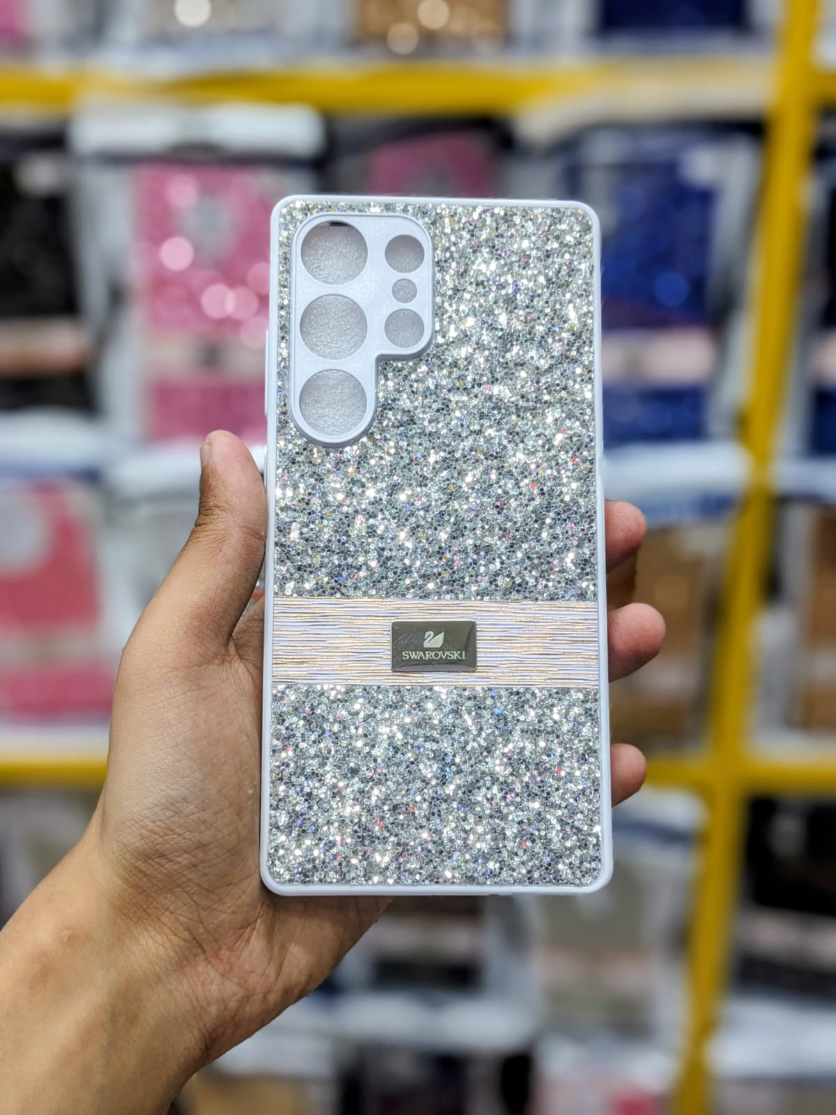 Samsung Galaxy S21 Ultra 5G Phone Case | Elegant Premium Shiny Crystal Detail Back Cover | Swarovski Glitter Ladies Pouch