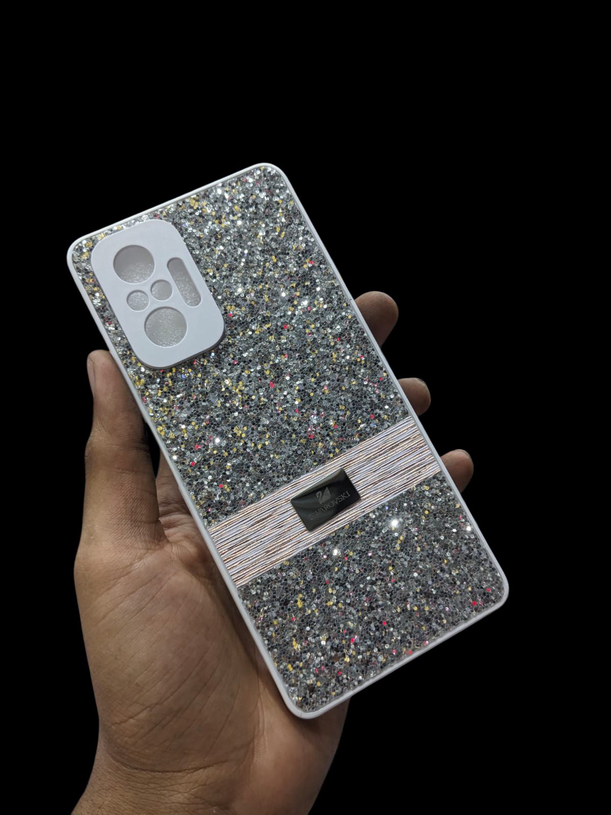 Redmi Note 10 4G/5G Phone Case | Mi Note 10 Swarovski Premium Luxury Glitter Pouch | Xiaomi Note 10 Stylish Ladies Back Cover