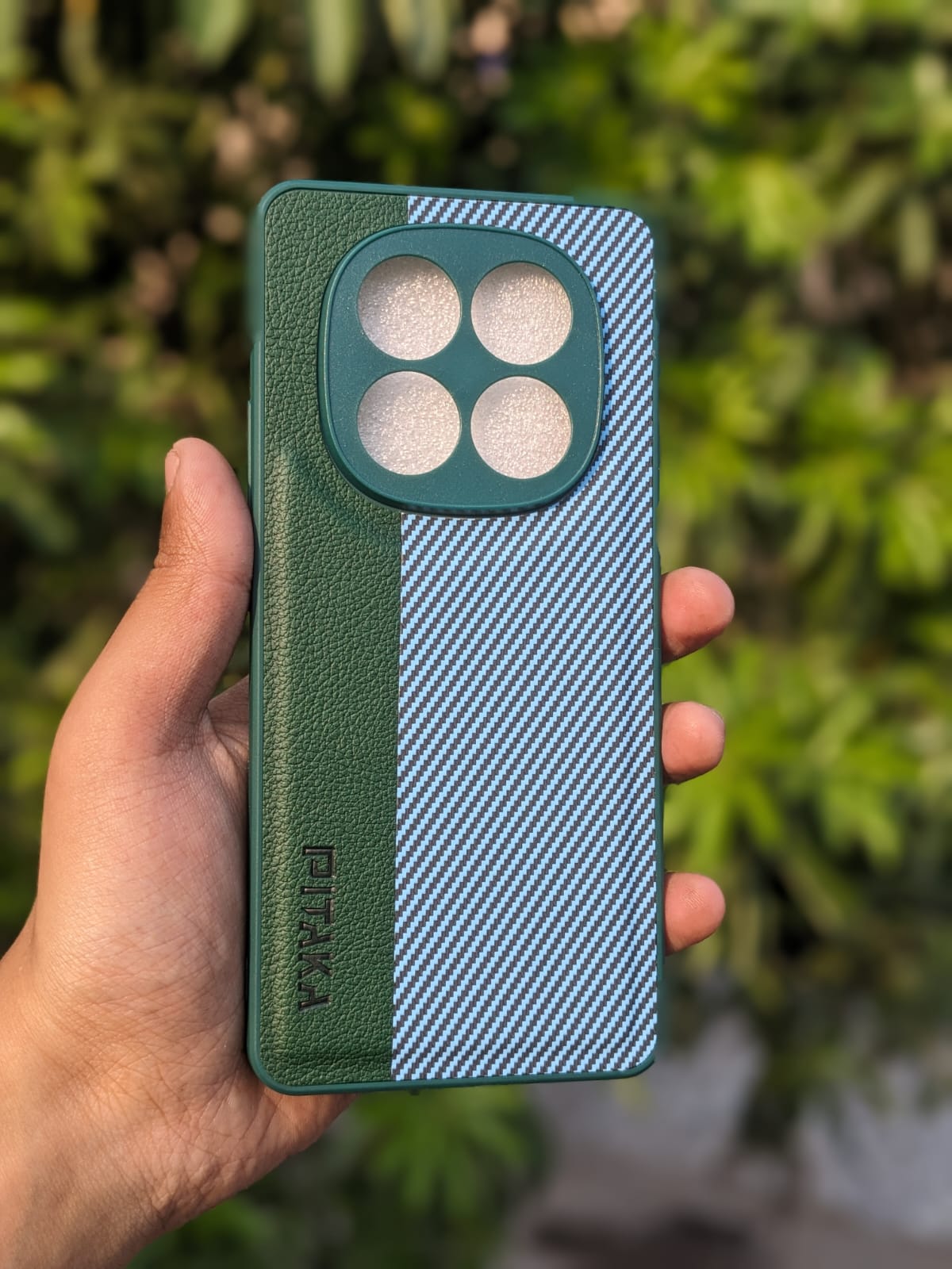 Redmi Note 14 Pro 4G Phone Case | Pitaka Leather Mi Note 14 Pro Pouch | Elegant Premium Striped Xiaomi Note 14 Pro Back Cover