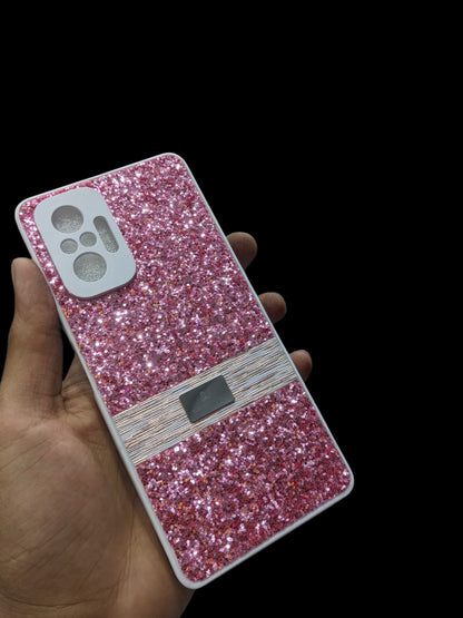 Redmi Note 10 4G/5G Phone Case | Mi Note 10 Swarovski Premium Luxury Glitter Pouch | Xiaomi Note 10 Stylish Ladies Back Cover