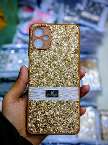 Samsung Galaxy A06 Phone Case | Premium Luxury Shiny Crystal Details Back Cover | Swarovski Glitter Ladies Pouch