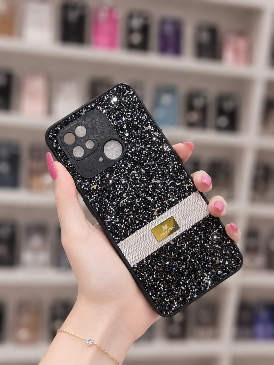 10C Back Cover Glitter Pouch | Stylish Girls Phone Case