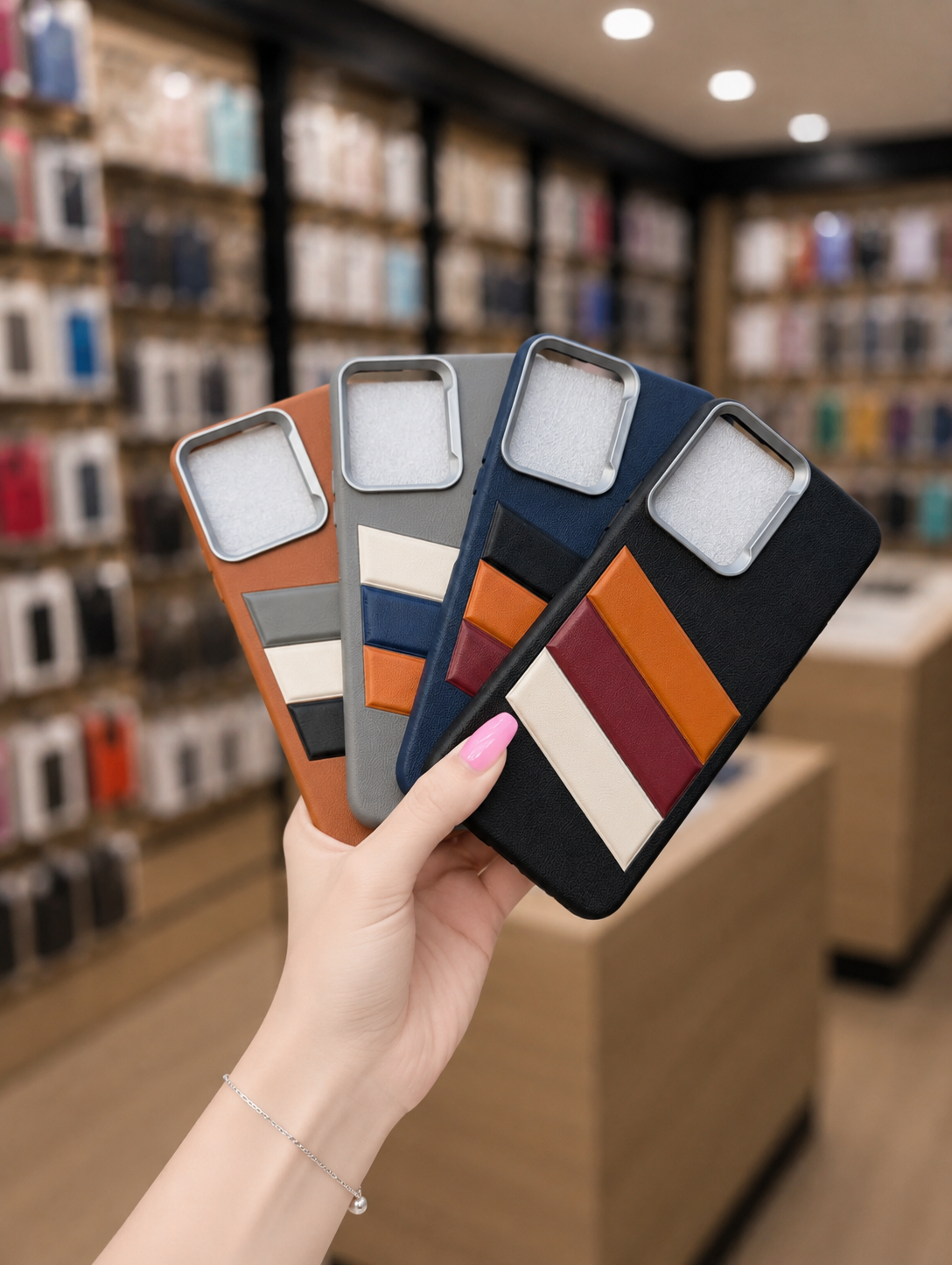 Smart 10 Back Cover Striped Leather Pouch | Decent Phone Case