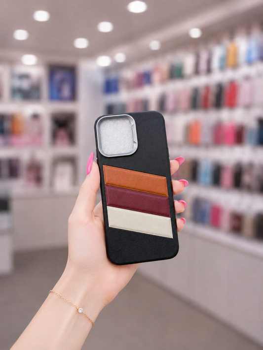 A6 Pro Back Cover Leather Pouch | Unique Striped Soft Phone Case