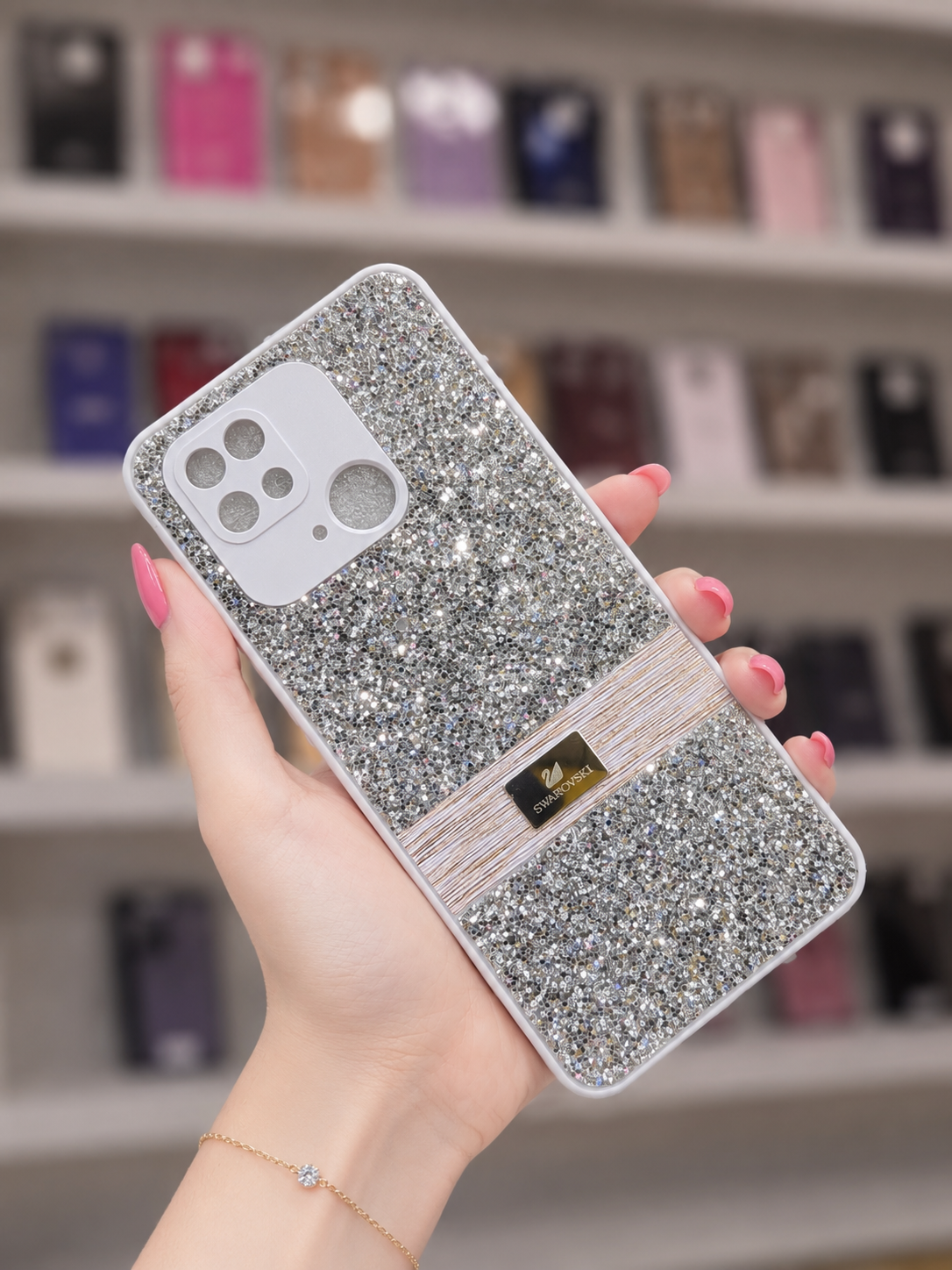 10C Back Cover Glitter Pouch | Stylish Girls Phone Case